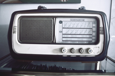 An old time shortwave radio still used today for audio bible radio ministry